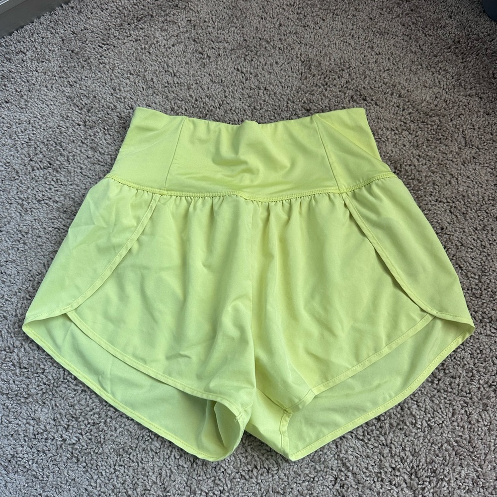 High Waisted Neon Running Shorts